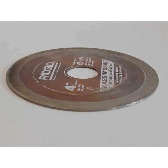 Ridgid Diamond Blade Glass/Mosaic Tile 4" Wet Cutting 5/8" Arbor Chip-Free GT40P - Picture 6 of 13